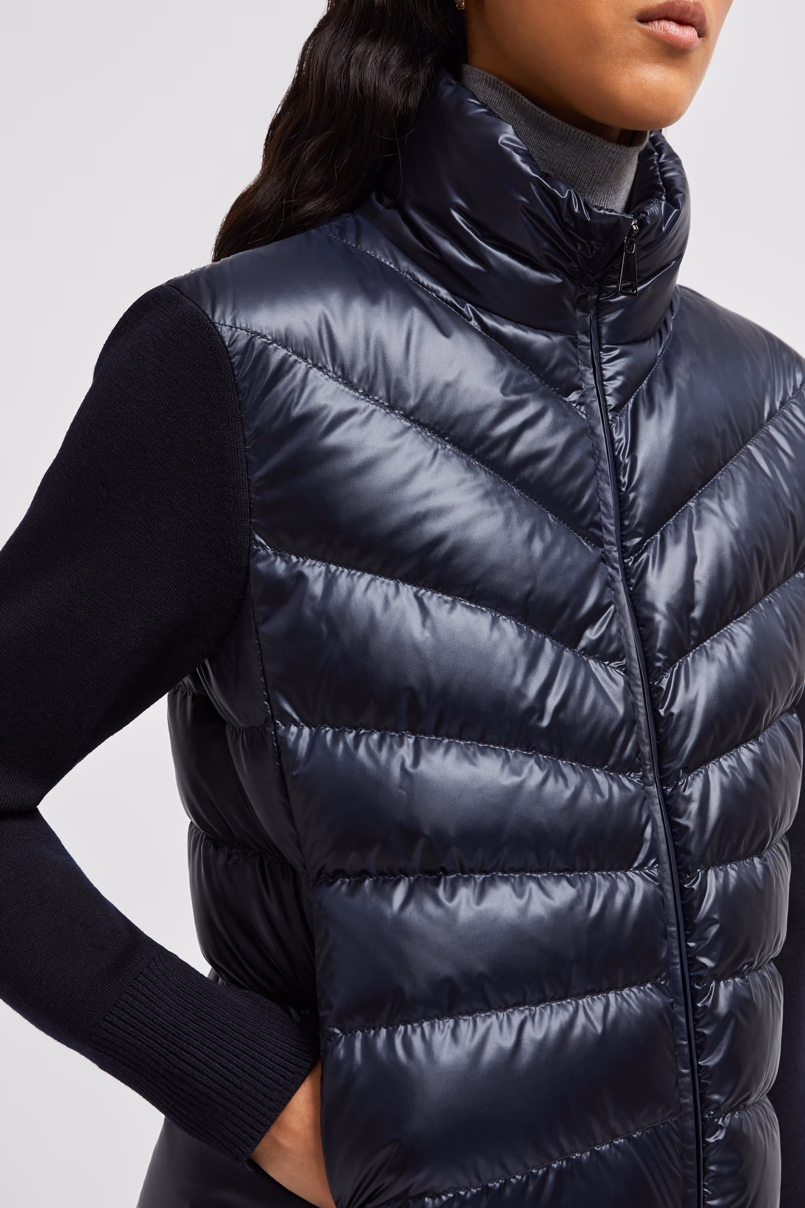 Sudadera de lana acolchado Mujer Azul marino Moncler 6